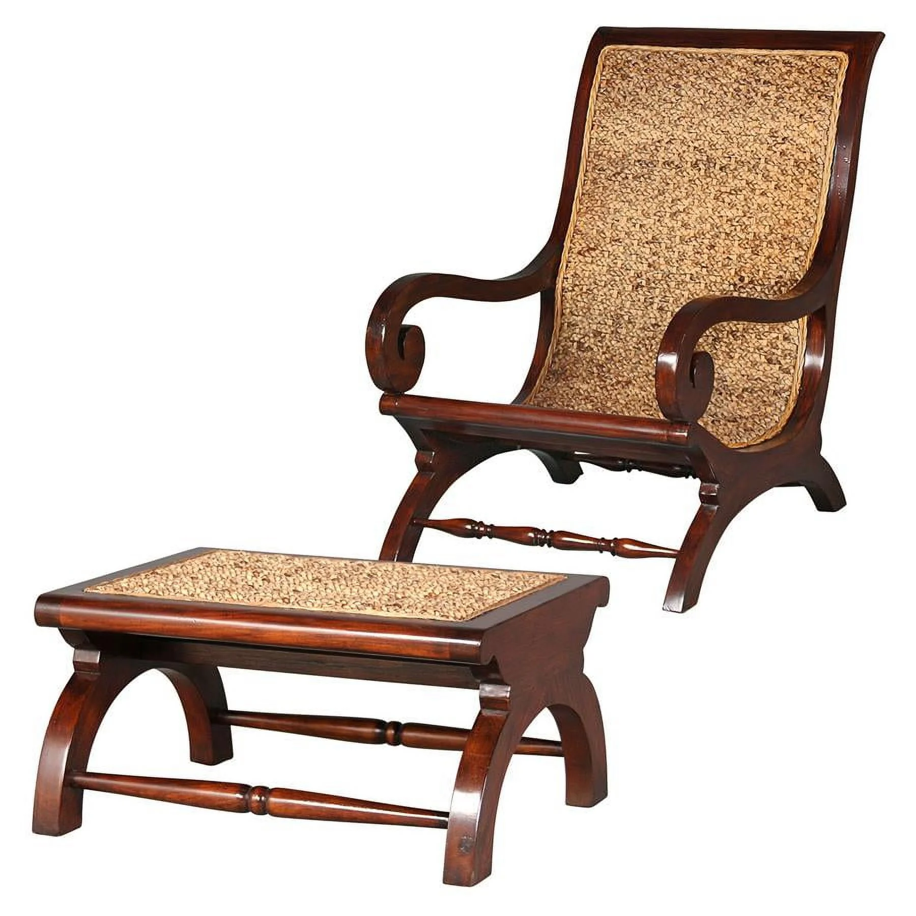 Design Toscano British Plantation Chair and Footstool