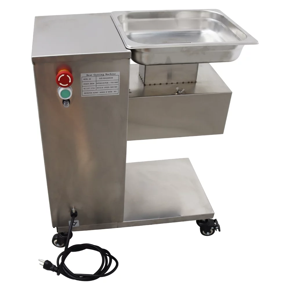 INTSUPERMAI Electric Meat Cutting Machine QE Meat Slicer Dicing Machine with 12mm Blade