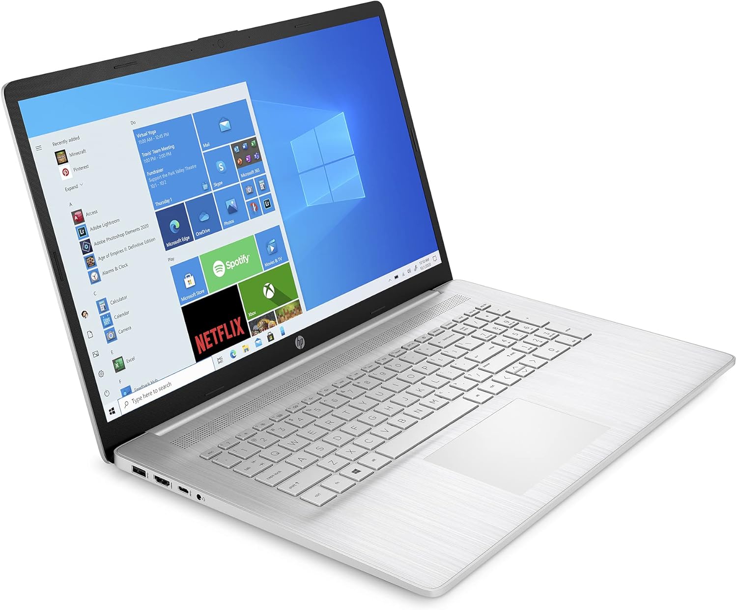 HP 17 Laptop Computer 17.3" HD+ BrightView Display AMD Athlon Silver 3050U 4GB RAM 256GB SSD AMD Radeon Graphic USB-C Up to 7 Hours of Battery Life