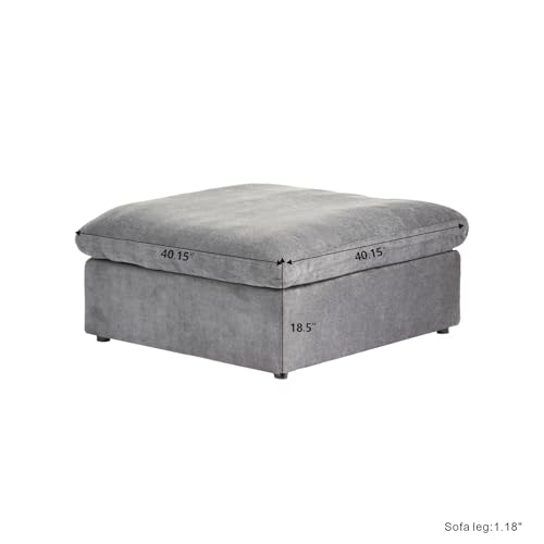 160.6" Cloud Couch Modular Sectional Sofa for Livingroom,Oversized Convertible Sofa with Storage Ottomans,6 Seat Wide Couches