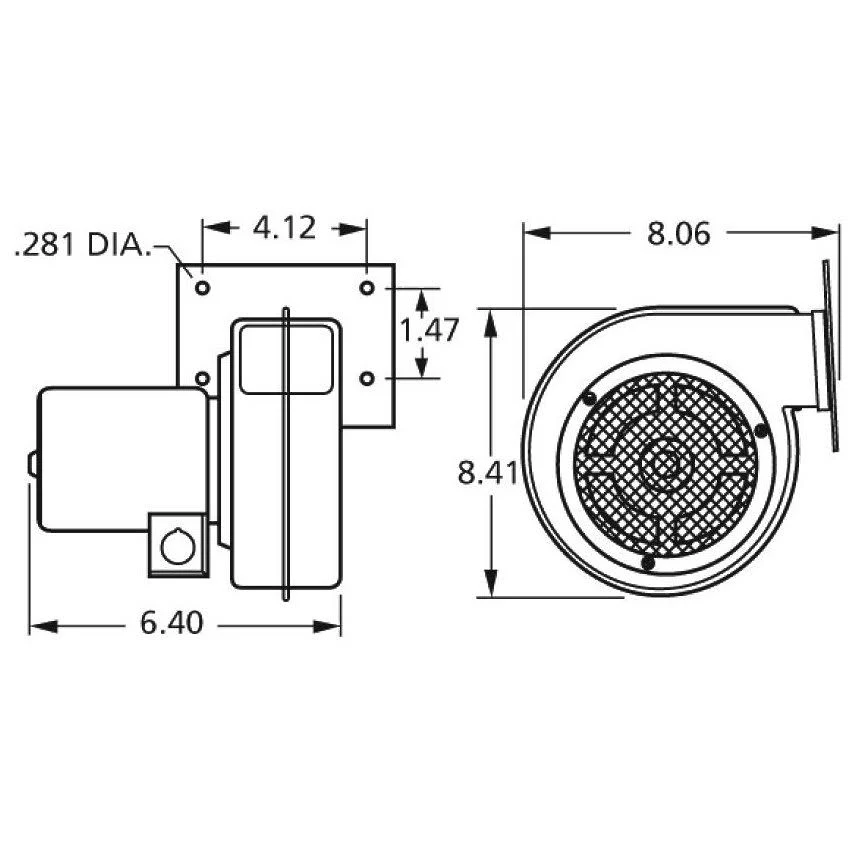 Fasco 50755-D500 Pellet Stove Convection Blower Fan 115 Volts