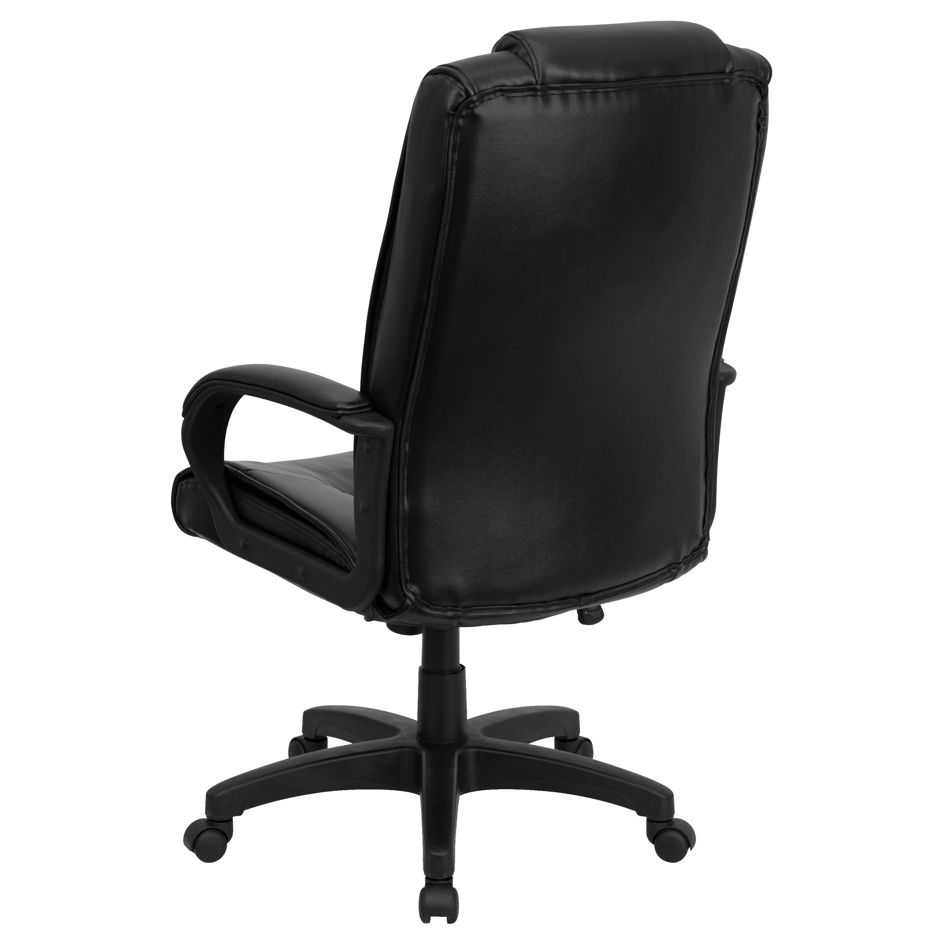 Lancaster Home Leather High Back Black Executive Office Chair
