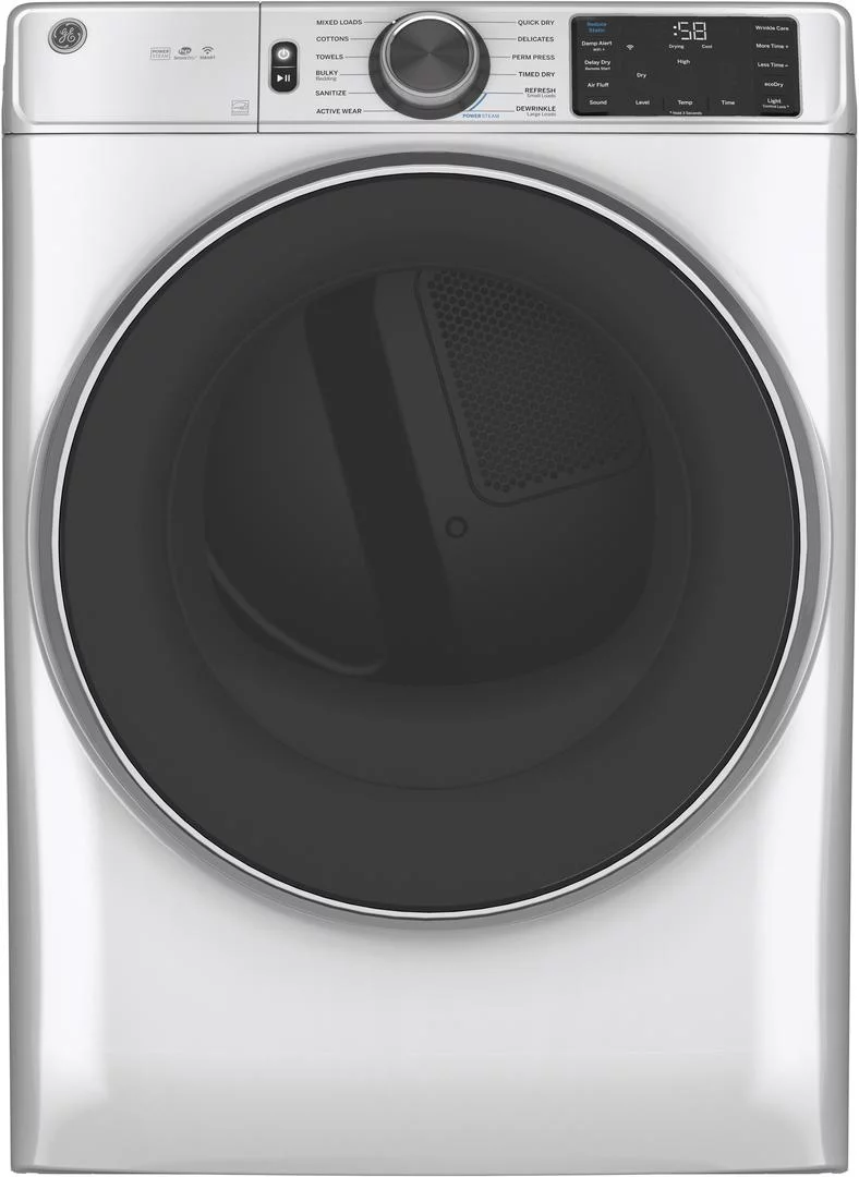 GE® 7.8 cu. ft. Capacity Smart Front Load Electric Dryer with Steam and Sanitize Cycle