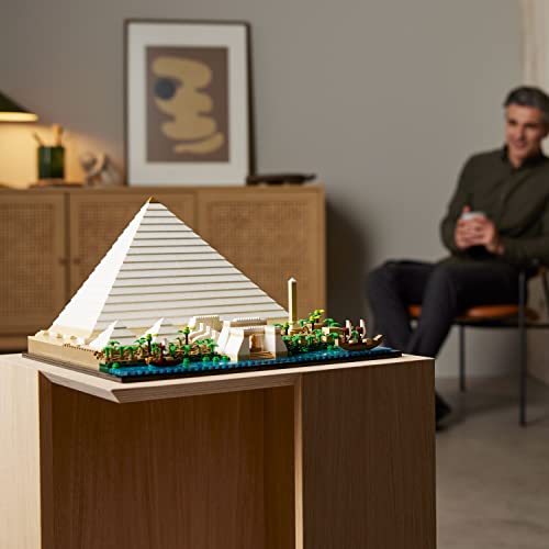 LEGO Architecture Great Pyramid of Giza Set 21058, Home D&eacute;cor Model Building Kit, Creative DIY Activity, Famous Landmarks Collection
