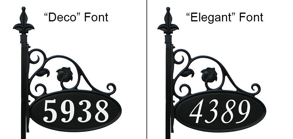 Address America Park Place Oval Reflective 911 Home Address Sign for Yard with Name Rider on Garden Flag Post - Custom Made Addr