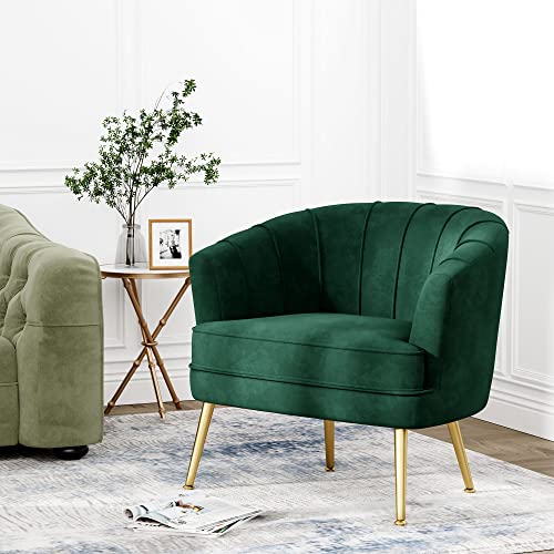 Andeworld Velvet Accent Chair, Upholstered Modern Single Sofa Side Chair