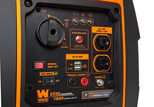 WEN 2800-Watt Dual Fuel Inverter Generator, Quiet, Portable, and Lightweight with Fuel Shut Off and CO Watchdog (DF280iX)