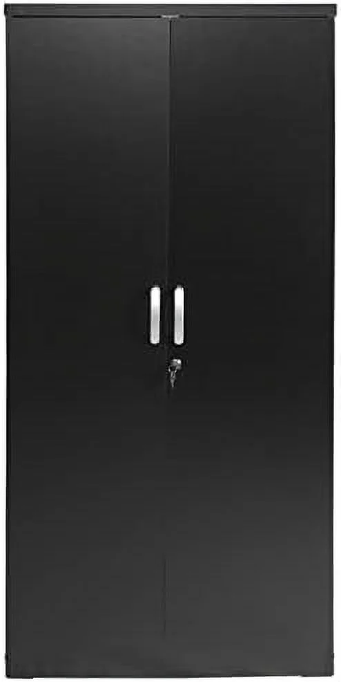 Modern Wood Two Door Armoire Wardrobe Cabinet In Black