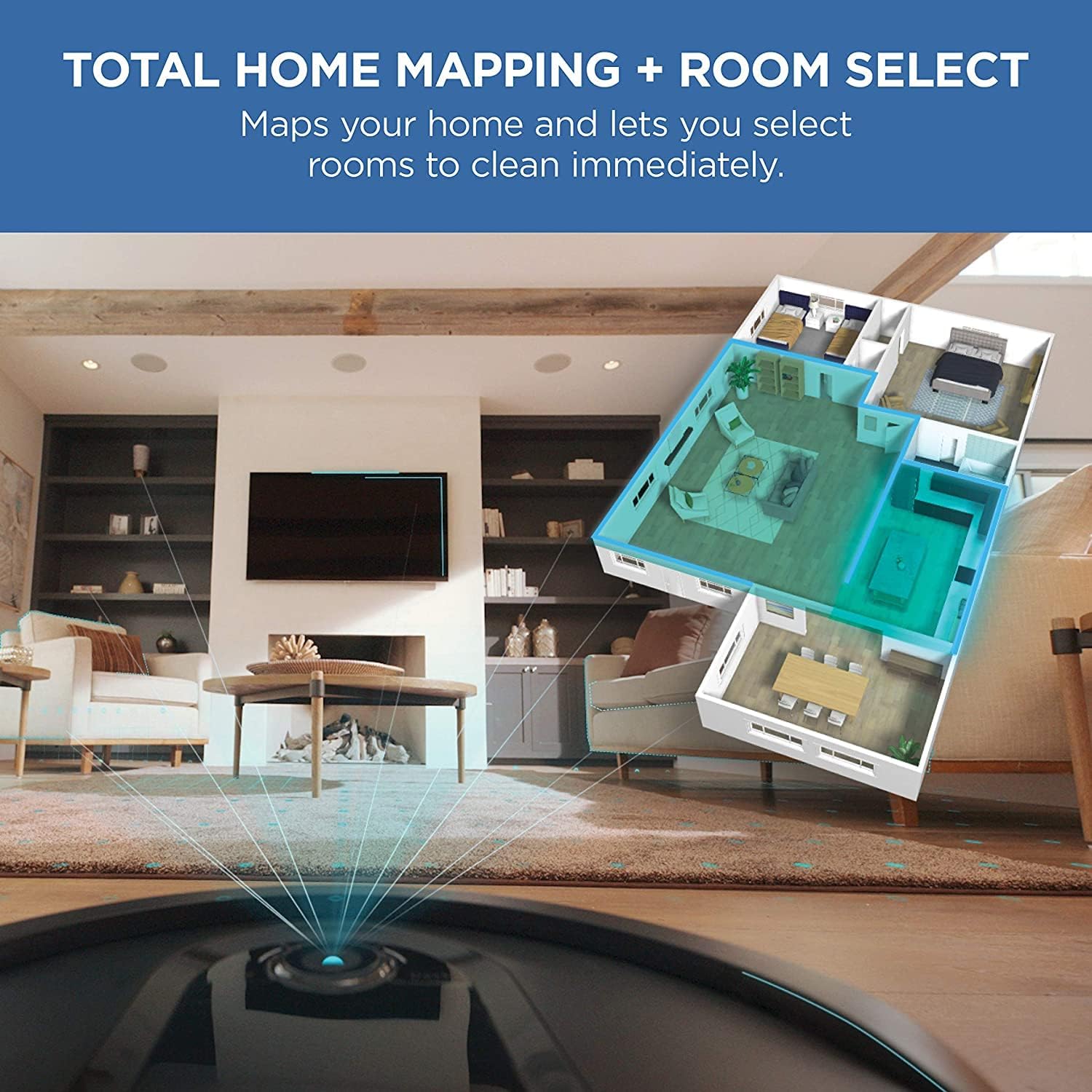Shark IQ Robot Self-Empty XL Robotic Vacuum with Home Mapping, Self-Cleaning Brushroll, WiFi Connected, Compatible with Alexa, Black (RV1001AE)