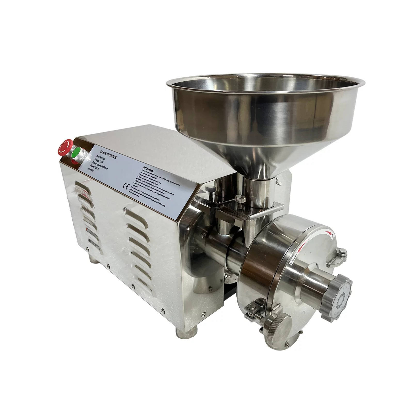 PreAsion Hammer Mill Equipment Grain Grinder Grinding Machine for Dry Grain Soybean Spice Coffee Bean Stainless Steel
