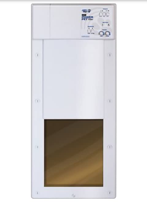 Power Pet Electronic Dog Door - High Tech Pet - WiFi Enabled Electronic Pet Doors - Ultrasonic Collar-Smart Phone App