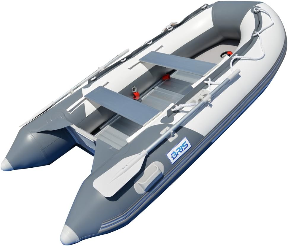 BRIS 10.8 ft Inflatable Boat Inflatable Rafting Fishing Dinghy Tender Pontoon Boat