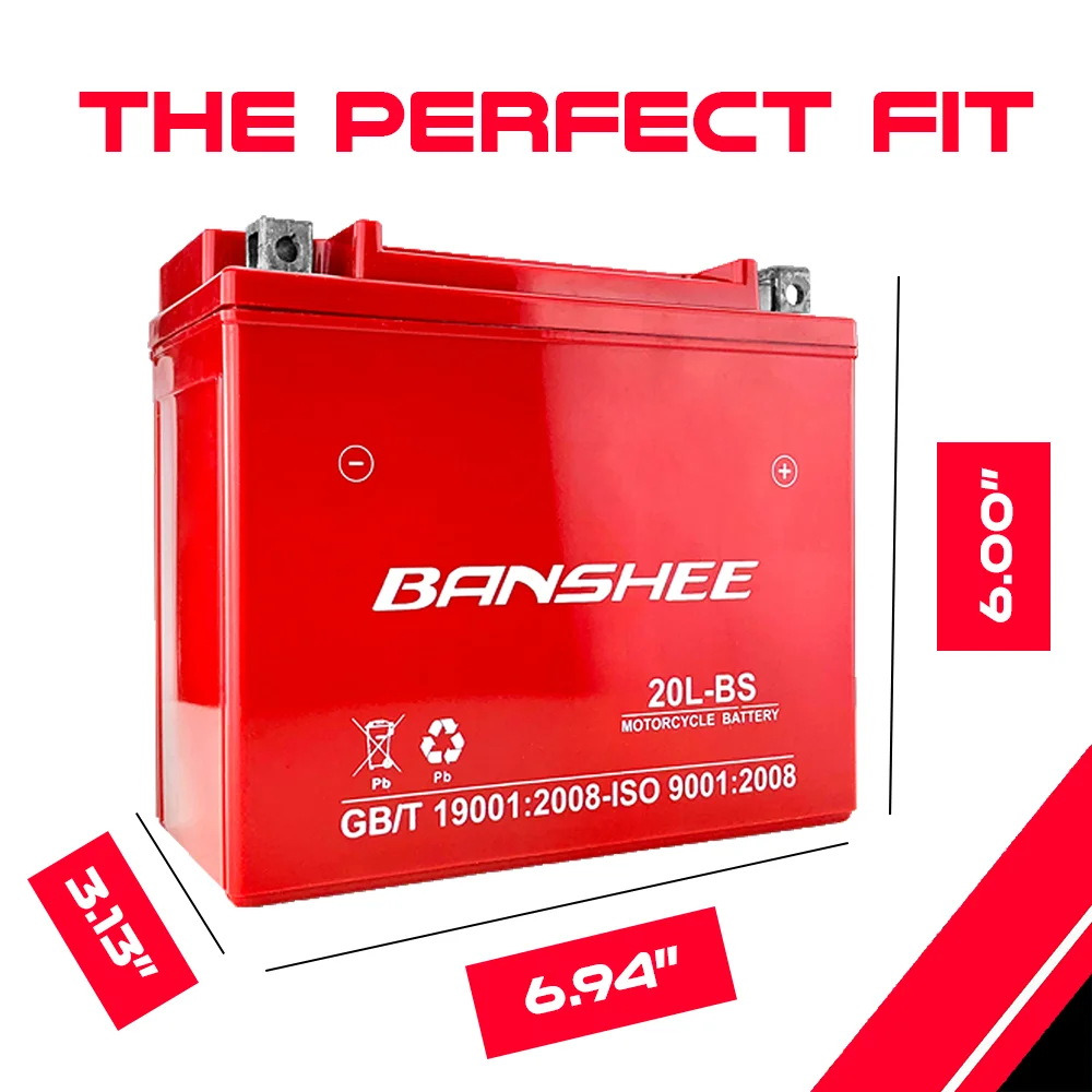 Banshee 20L-BS 12V SLA AGM 4 Year Warranty Battery