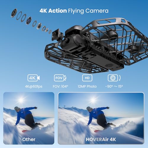 X1 PROMAX 8K Action Flying Camera, Foldable Drone with Camera with 42 KM/H Follow Speed, 10+ Fully Automatic Flight Modes