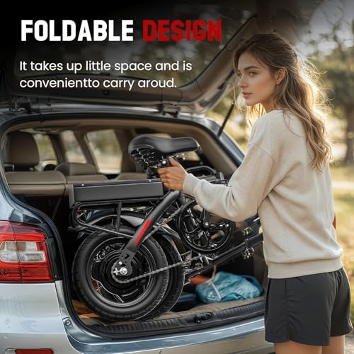 Spacewalk Folding Ebikes for Adults - H5/H5-pro with 500W Motor, 36V/48V Battery, 13.7 MPH/15 MPH, 35 Miles/37 Miles PAS Range