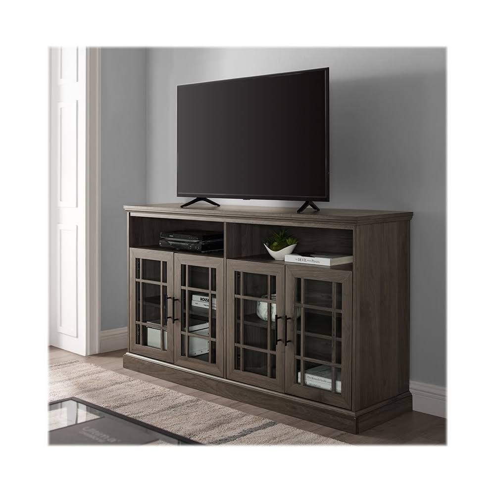 Walker Edison - Classic TV Console for Most TVs Up to 65x22 - Slate Gray