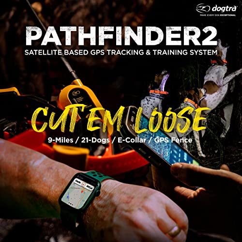Dogtra Pathfinder 2 - Hunting Ecollar GPS Dog Training Collar with Remote, 9 Mile Range, Tracking & Containment for Medium & Large Dog Breeds