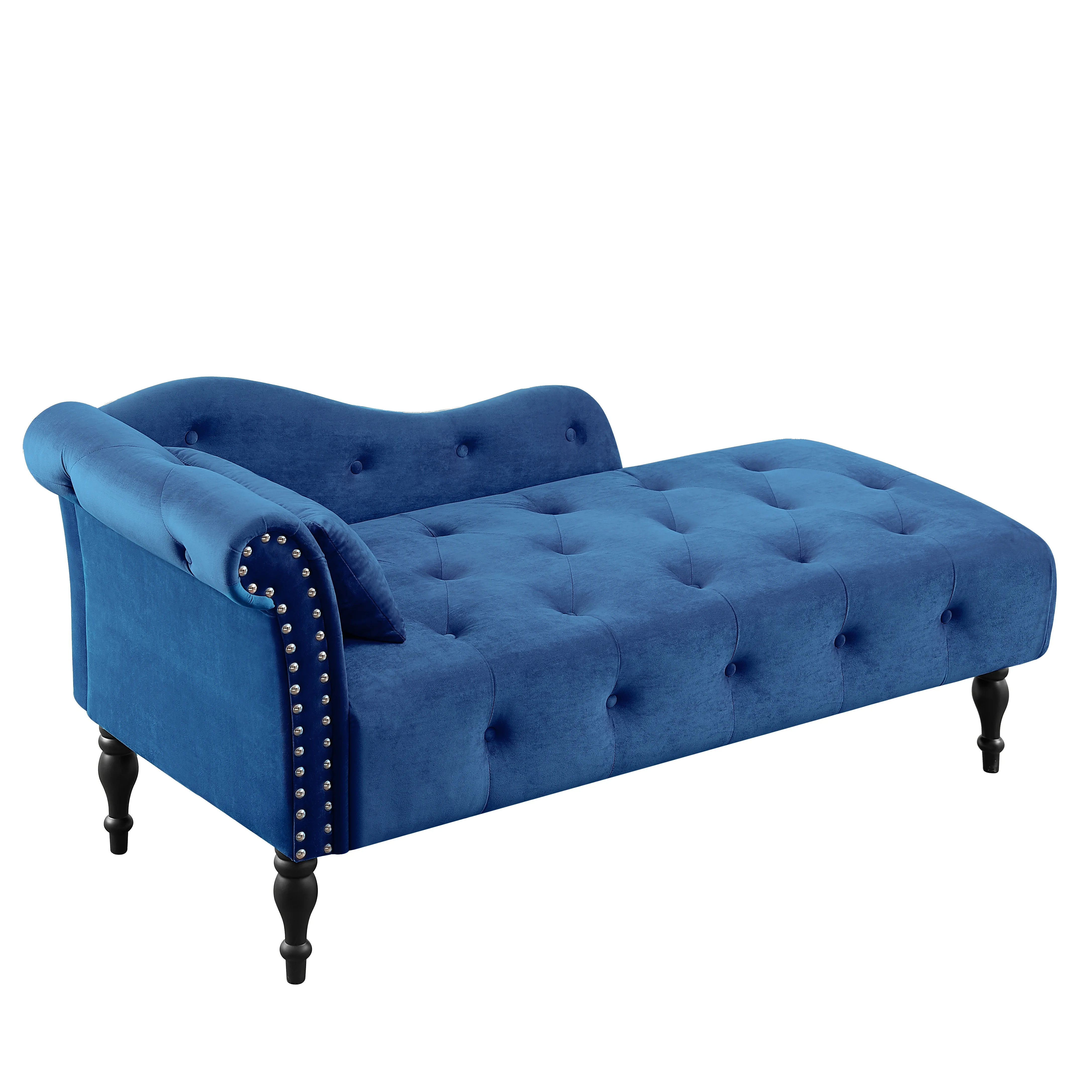 SYNGAR Modern Lounge Chaise Indoor, Leisure Sofa Accent Chair Upholstered Couch, Button Tufted Seat with Matching Accent Pillow