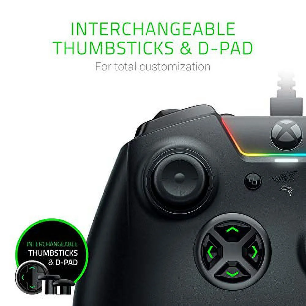Razer Wolverine Ultimate Officially Licensed Xbox One Controller: 6 Remappable Buttons and Triggers - Interchangeable Thumbsticks and D-Pad - For PC