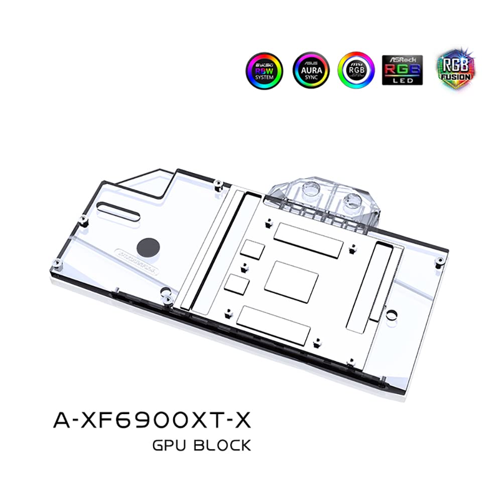 GPU Water Block Graphics Card Water Cooling Block for XFX Radeon RX 6900 6800 XT Speedster MERC 319 Full Cover Cooler A-XF6900XT-X Water Cooling (5V
