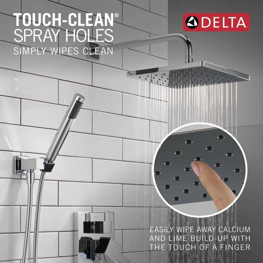 Delta Modern Raincan Square Shower System Rain Shower Head with Handheld Spray - Shop Hardware Tools Online Store