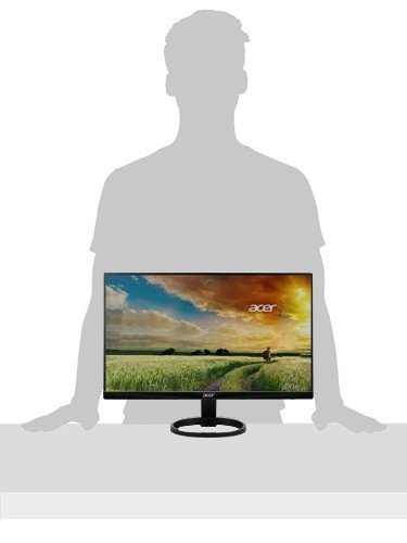 Acer 23.8” Full HD 1920 x 1080 IPS Zero Frame Home Office Computer Monitor - 178° Wide View Angle - 16.7M - NTSC 72% Color Gamut - Low Blue Light