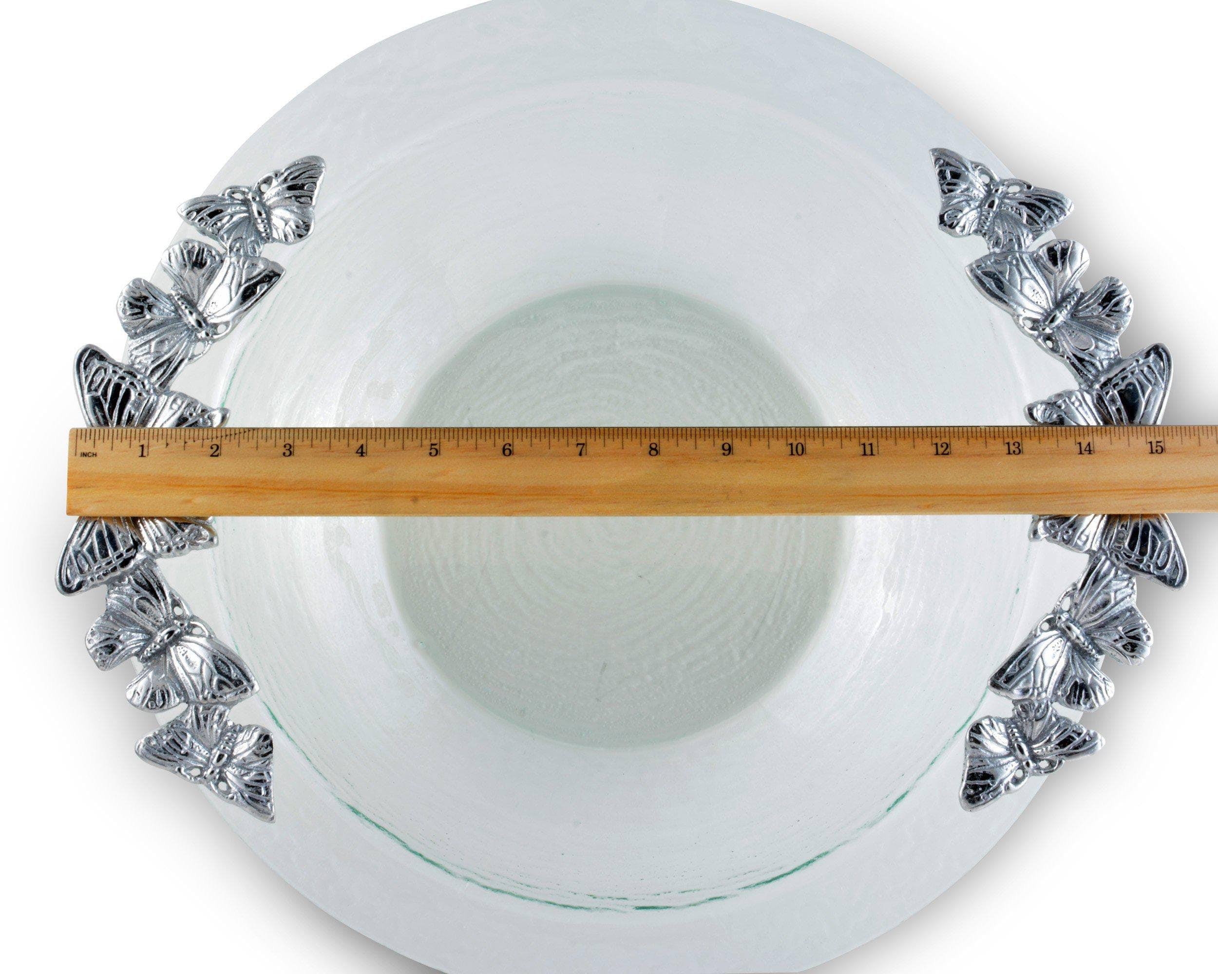 Arthur Court Designs Butterfly Glass Salad Bowl
