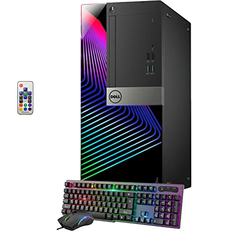 Dell Gaming PC OptiPlex 3040 Tower Desktop Computer - Intel Core i7 6th Gen (3.40 GHz) - RX 550 4GB GDDR5-16GB RAM - 1TB SSD - Windows 10 Pro