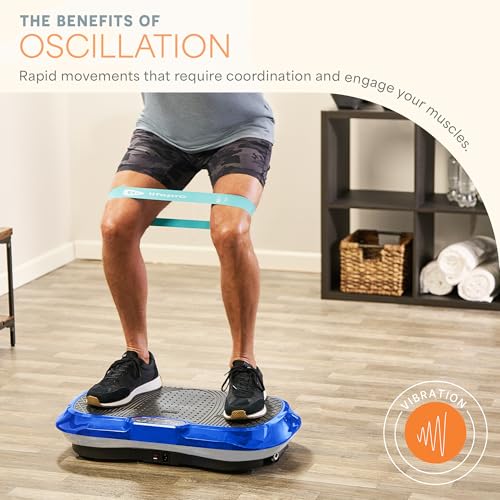 Lifepro Waver Vibration Plate Exercise Machine – High-Intensity Vibration for Muscle Activation, Full-Body Workout Vibrating Platform with Loop Bands