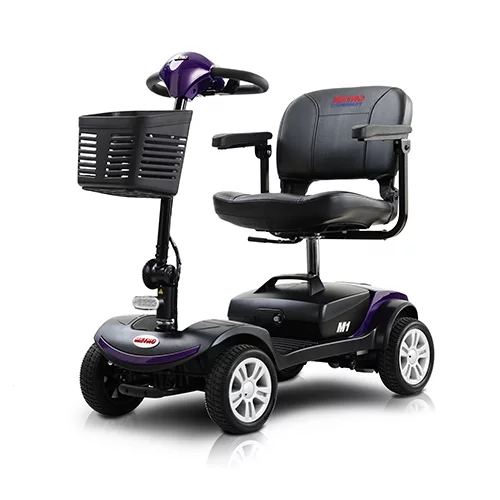 Outdoor Motorized Electric Carts for Senior, Heavy Duty Electric Scooters with 4 Wheel, Sliding Swivel Seat with Flip-Up Armrests for Adults