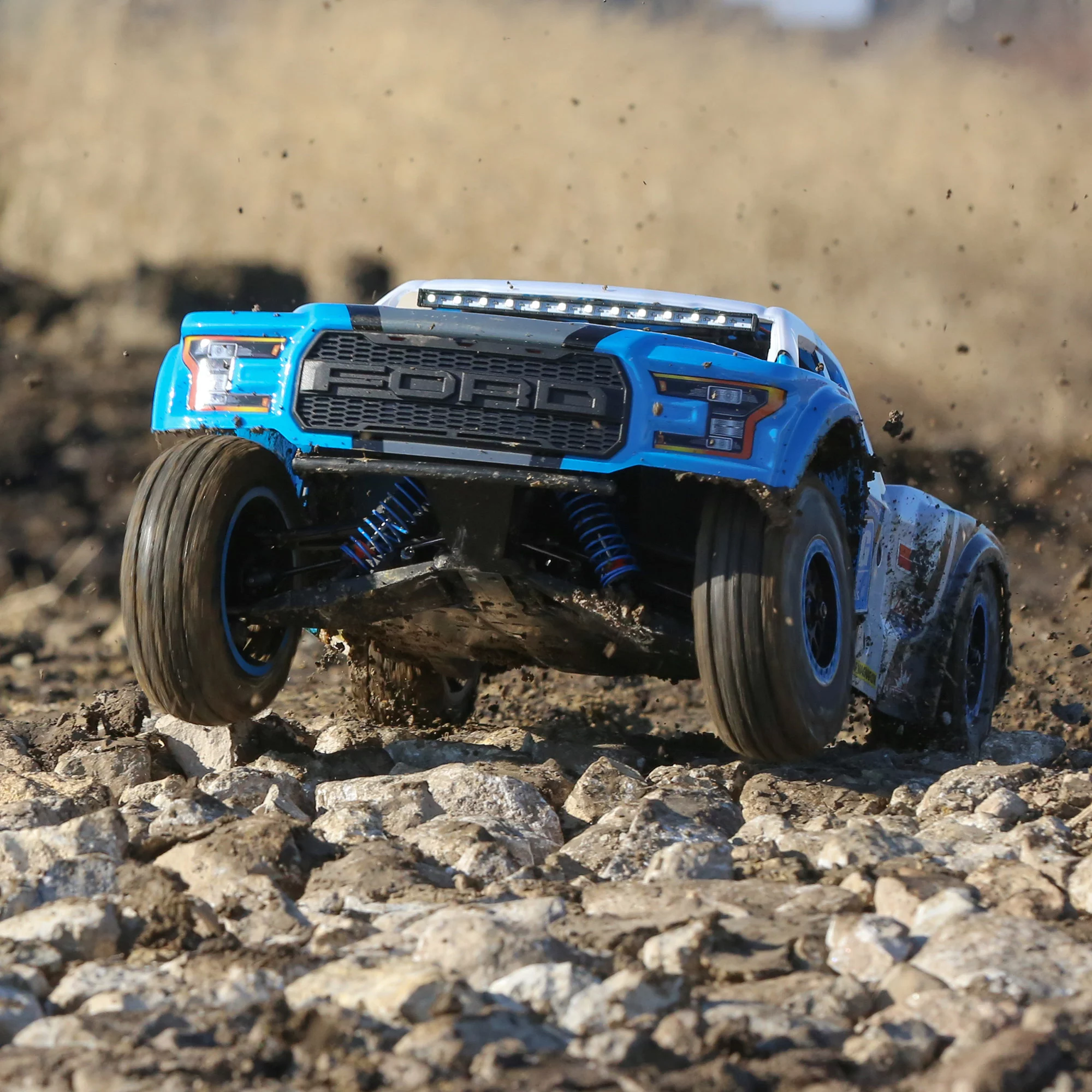 Losi RC Truck 1/10 King Shocks Ford Raptor Baja Rey 4 Wheel Drive Brushless RTR Battery and Charger Not Included with SMART LOS03020V2T1 Cars