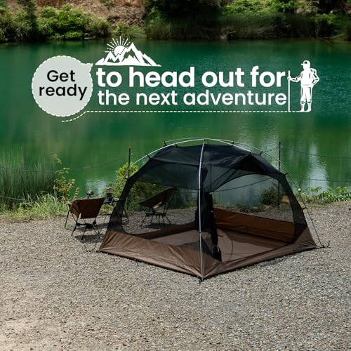 OneTigris JOVIAN 4 Person Camping Tent 3 Season Family Shelter Easy Setup Outdoor Backpacking with 2000mm Outer Rainfly