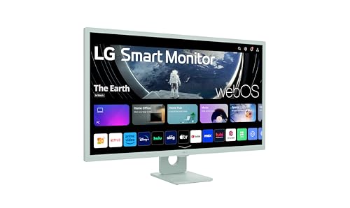 LG 27SR50F-W Smart Monitor 27-Inch FHD (1920x1080) IPS Display, webOS 23, HDR 10, x2 Built-in Speakers, AirPlay 2, Screen Share, Bluetooth, ThinQ App
