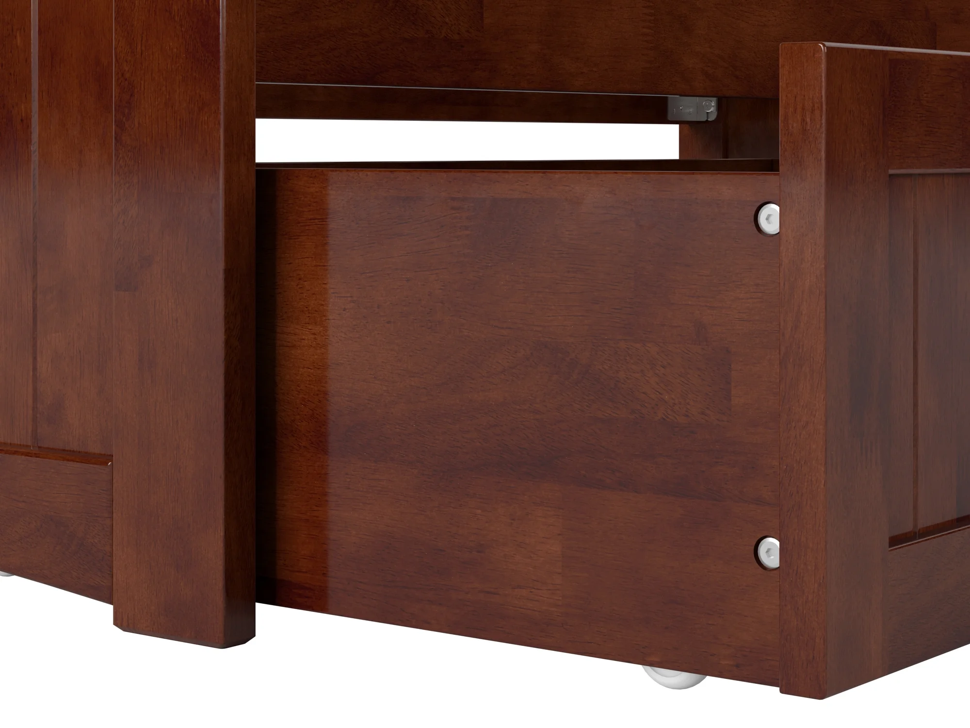 AFI Nantucket Wood Twin Size Daybed Frame with 2 Storage Drawers Walnut
