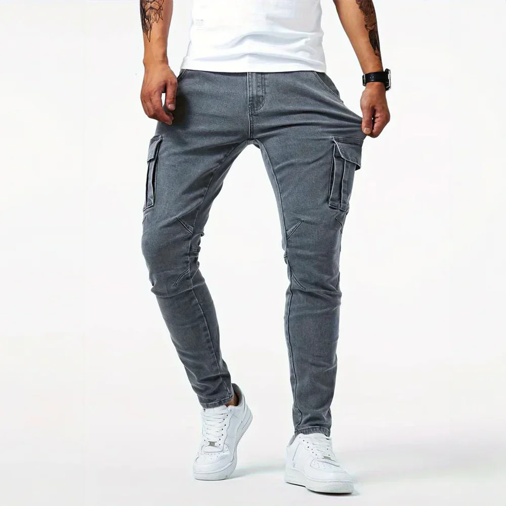 Gavin™ | Elastic Cargo Denim Pants