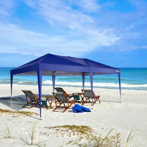COBIZI 10x10 Pop up Canopy Tent Protable Canopy Tent with 4 Sidewalls Waterproof Commercial Instant Shelter for Parties, Wedding