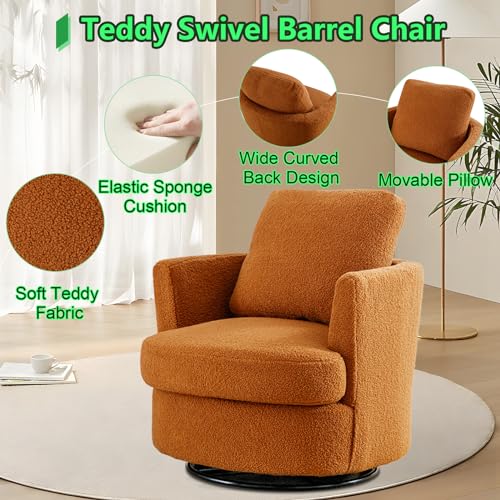 ODUWA Swivel Barrel Chair Set of 2
