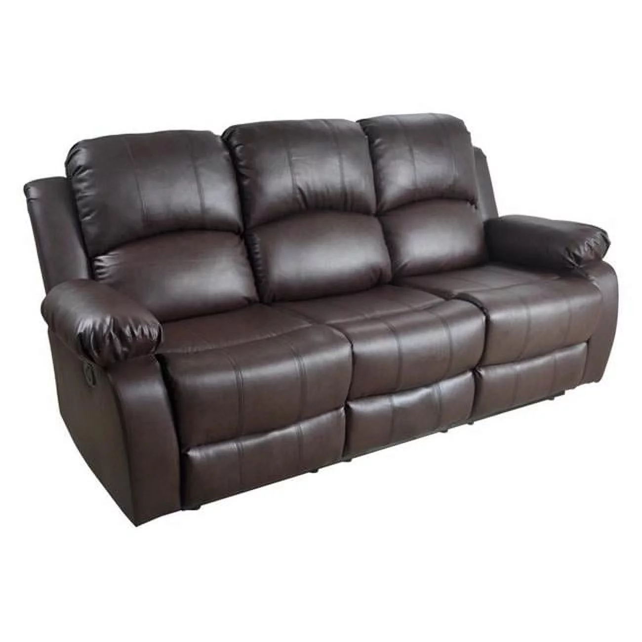 Lifestyle Furniture LGS2890-S Utica Reclining Sofa- Dark Brown - 40 x 82 x 37 in.