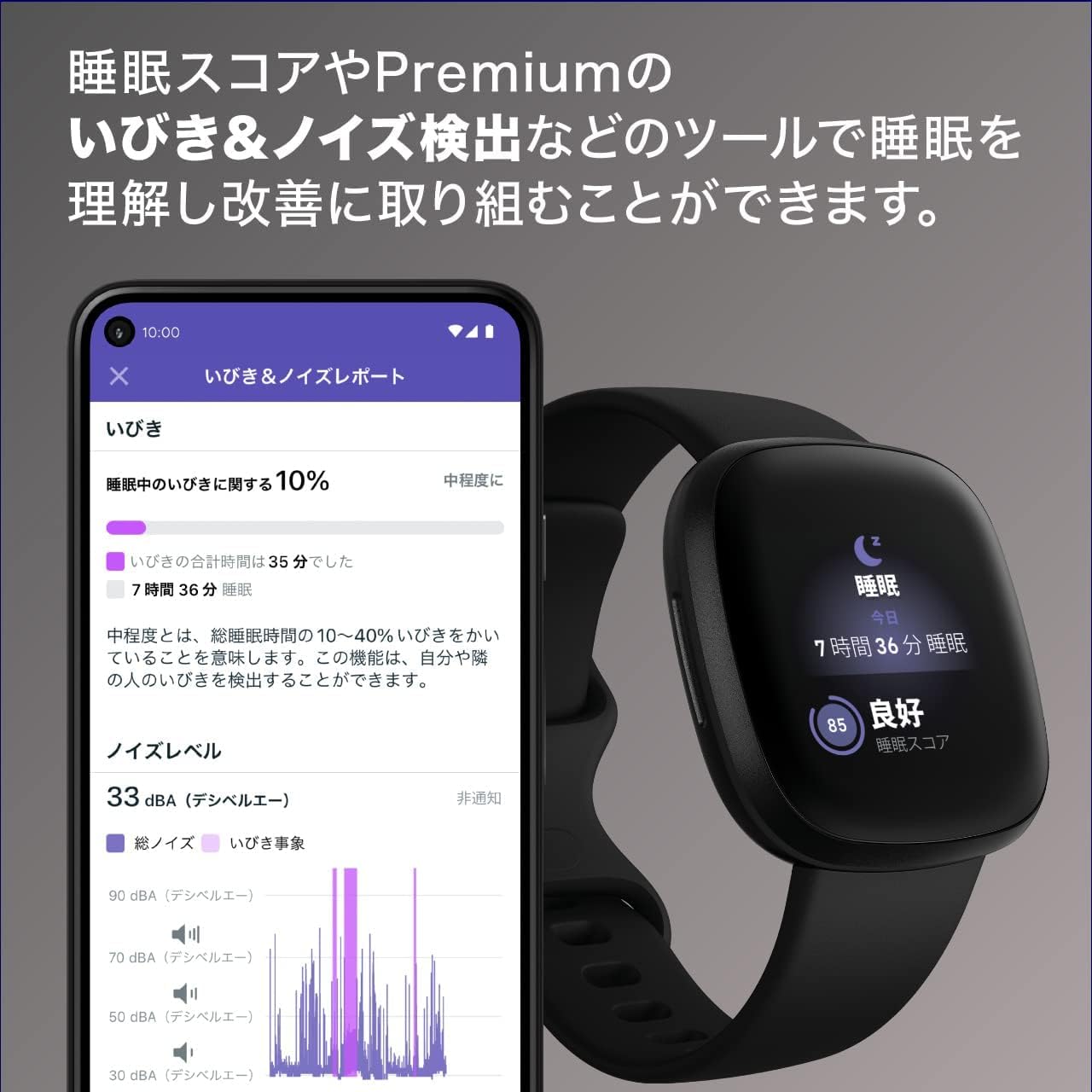 Fitbit Fitbit Versa 3, Black (Renewed)