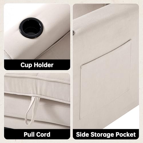 Loveseat Sleeper Sofa Bed for Living Room - Modern Comfy Convertible Futon Couches- Folding Couch Bed for Small Spaces