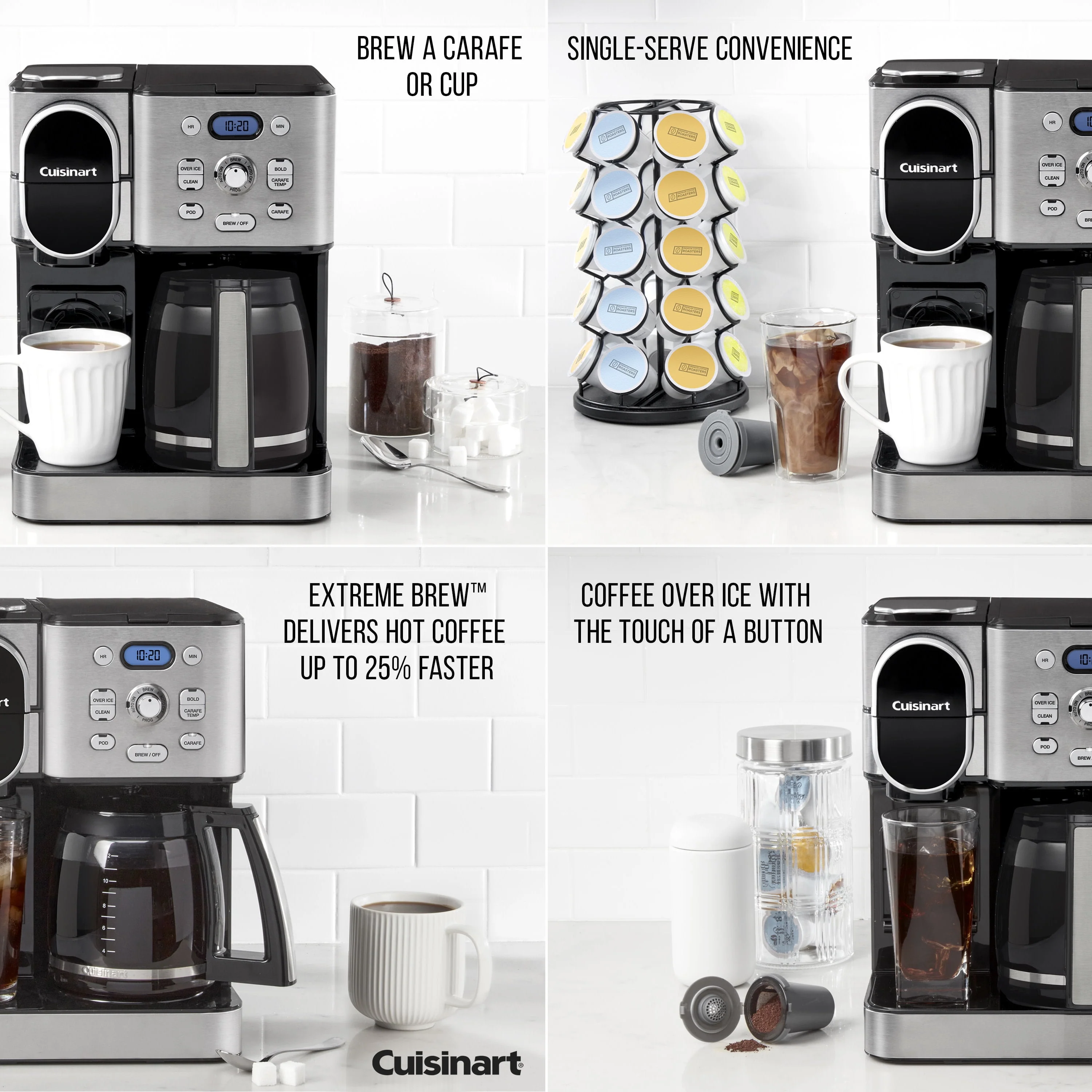 Cuisinart Coffee Center 2-IN-1 Coffeemaker, Stainless Steel, SS-16, New