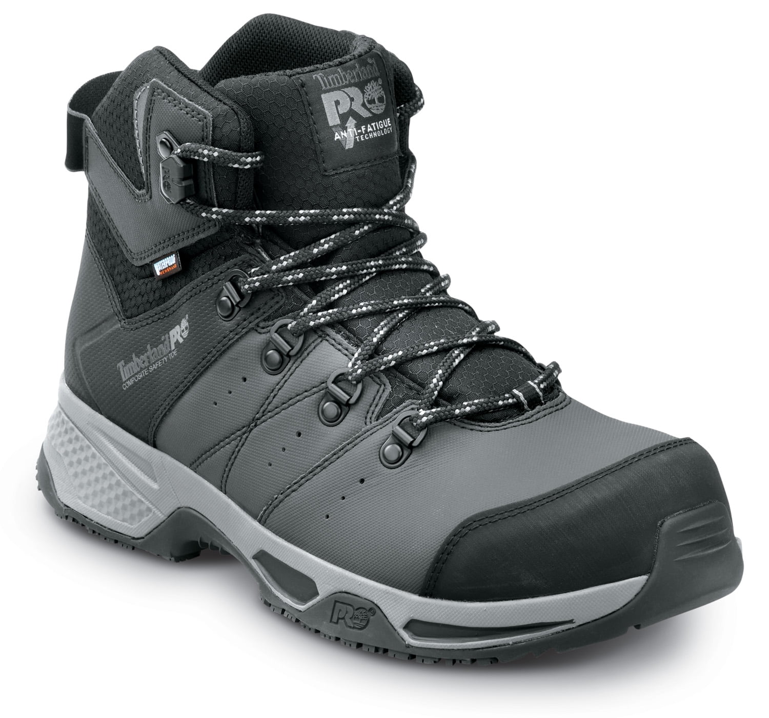 Timberland PRO  Switchback, Men's, Black/Grey Pop, Comp Toe, EH, WP, MaxTRAX Slip-Resistant Work Hiker  (11.0 W) - Curated Treasures Market