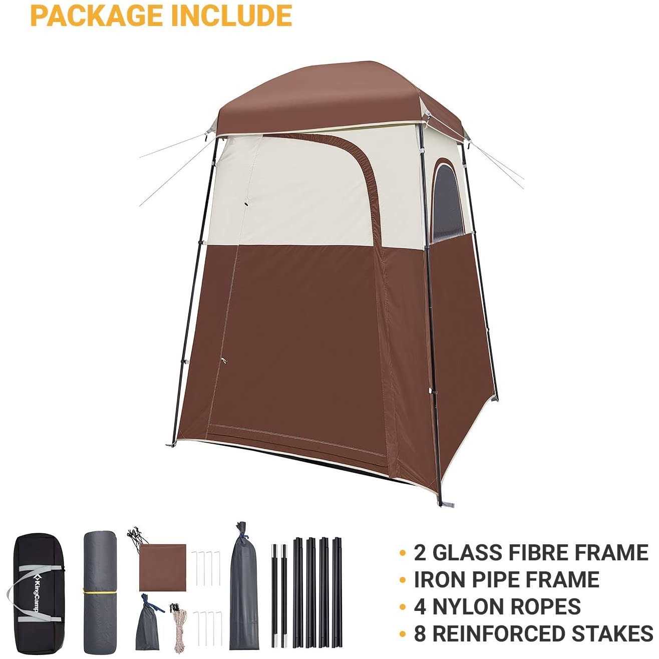 KingCamp Shower Tent Oversize Outdoor for Camping Portable Changing Room Privacy Single - Sports Supplies Online Store