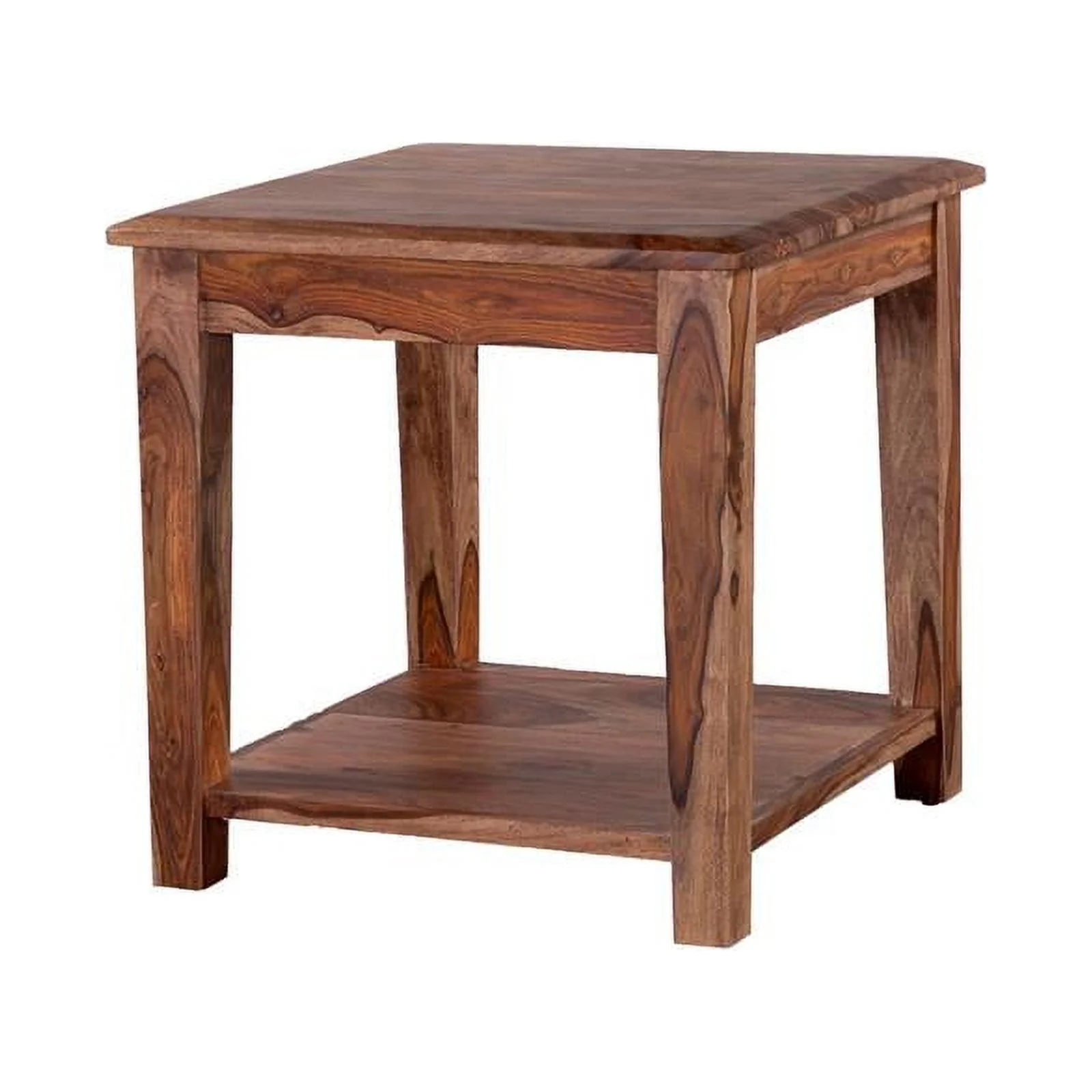 Hawthorne Collections Sonora Solid Sheesham Wood End Table - Brown