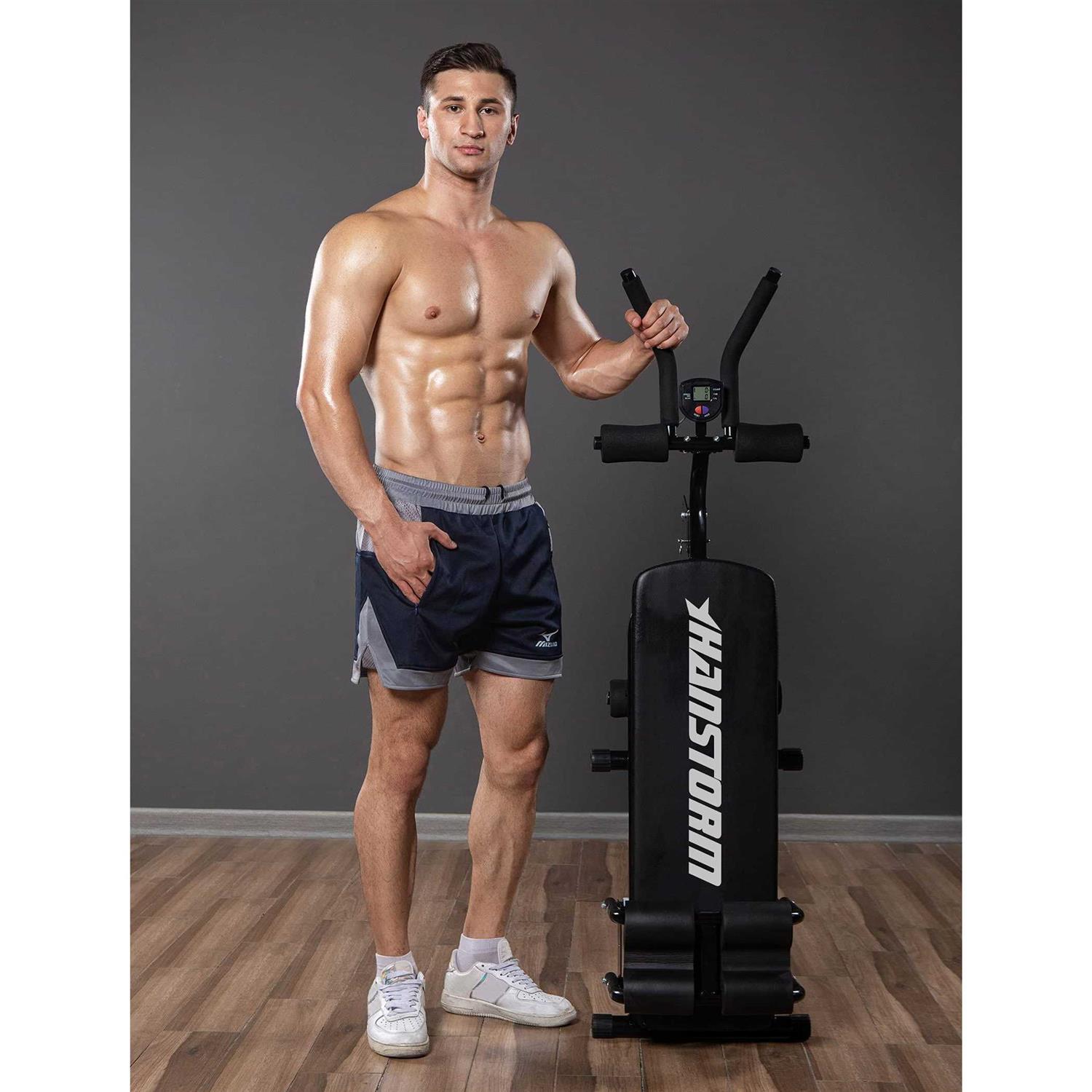 Hanstorm Adjustable Folding Sit Up Bench Workout, Abdominal Exercise Equipment Bench For Men and Women - Sports Supplies Online Store