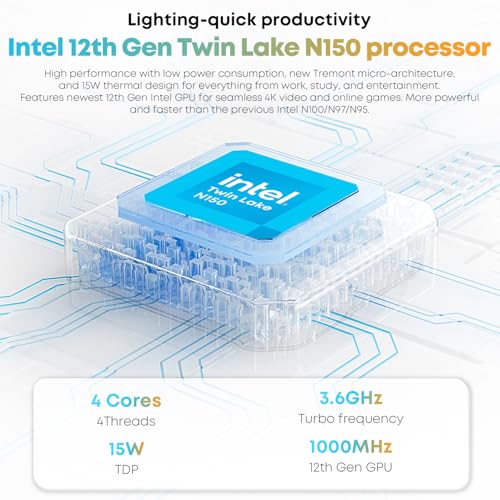 CHUWI MiniBook X 2-in-1 Touchscreen Laptop, 16GB LPDDR5 512GB SSD, Intel N150 (up to 3.6GHz), Windows 11 Convertible Laptop 10.51", 2TB SSD Expand