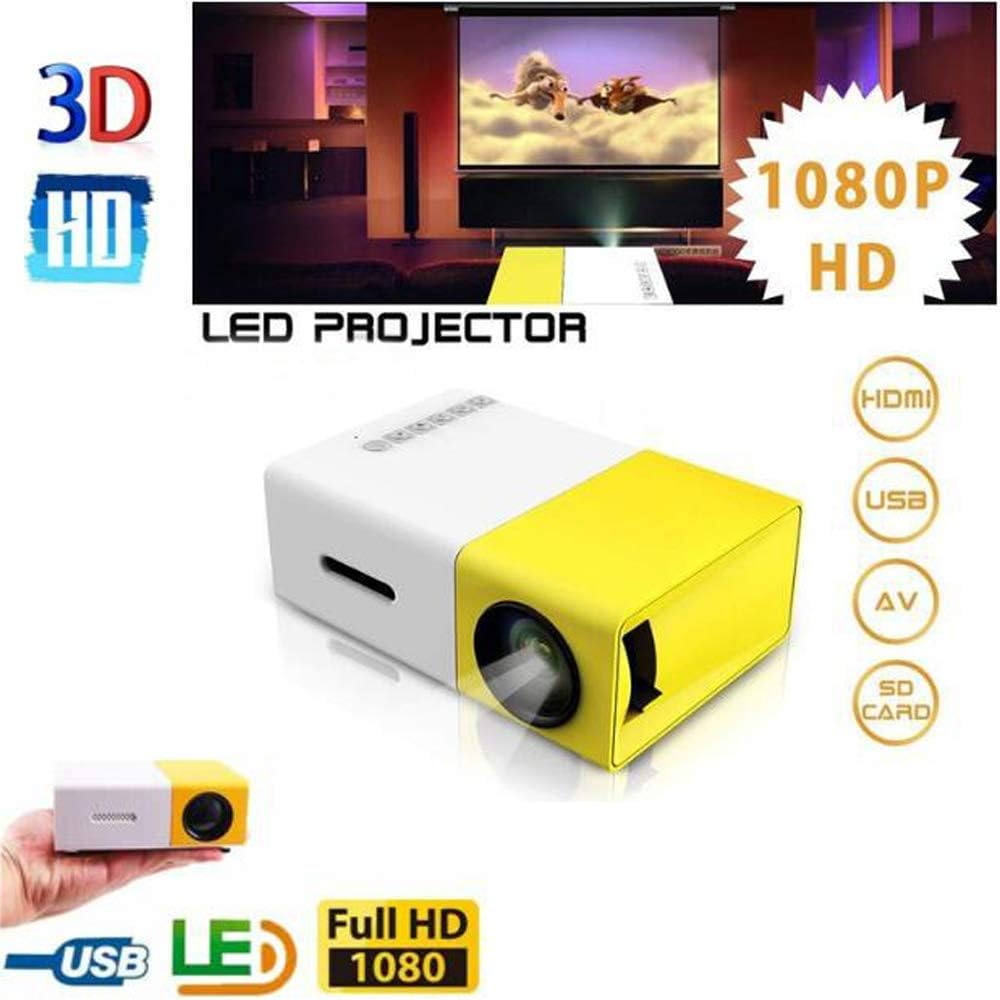 Zmucen Portable Mini Projector Home Party Meeting Theater Full Color LED LCD Projector Pack of 2