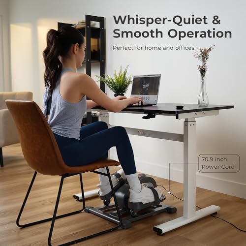 Sunny Health & Fitness Smart Mini Elliptical Trainer, Indoor Under-Desk Pedal Exerciser for Mobility & Cardio Workout, Free SunnyFit App Connection