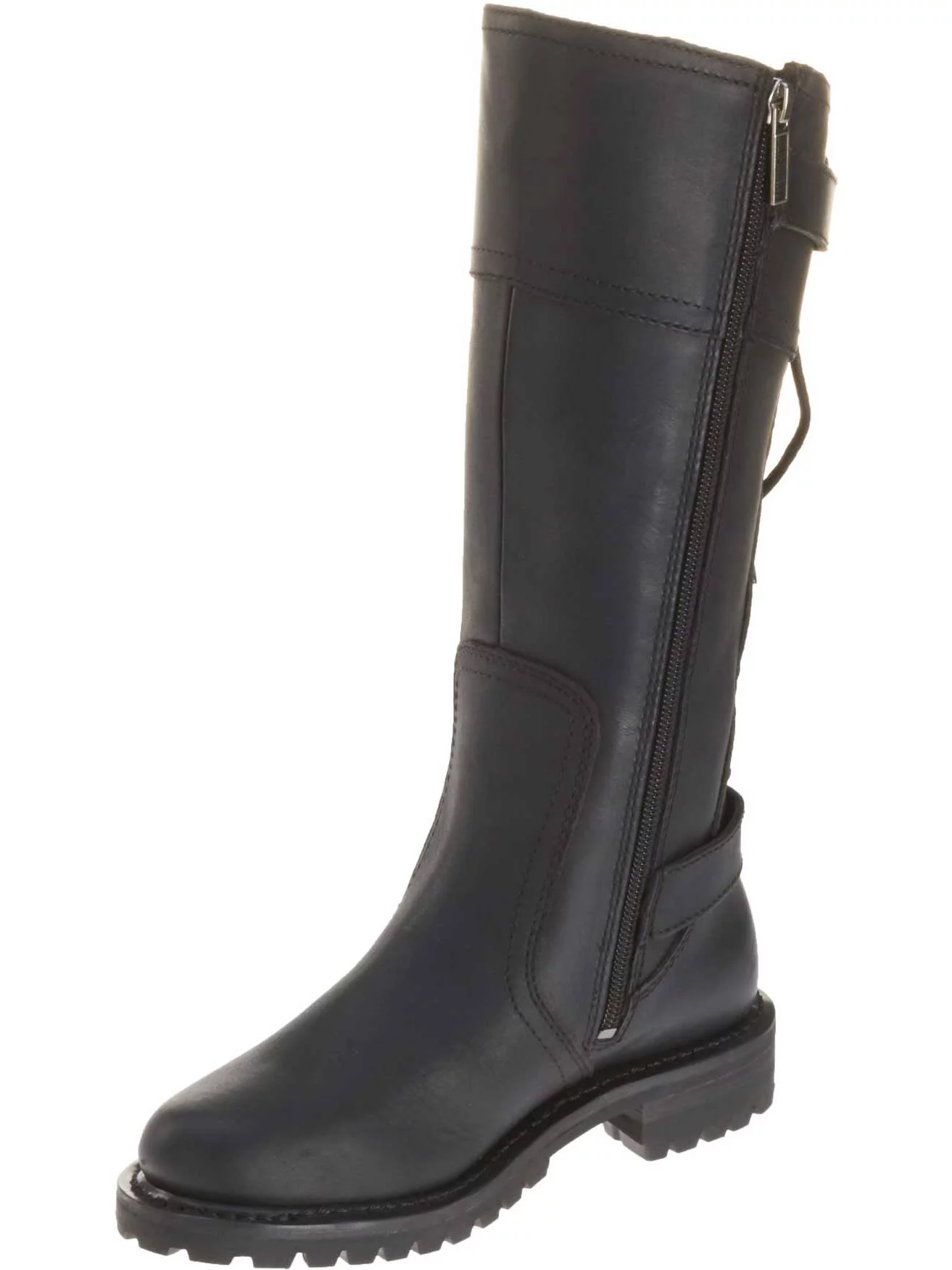 Harley-Davidson Women's Alexa Back Lace Black Leather Motorcycle Boots D85167, Harley Davidson - Curated Treasures Market