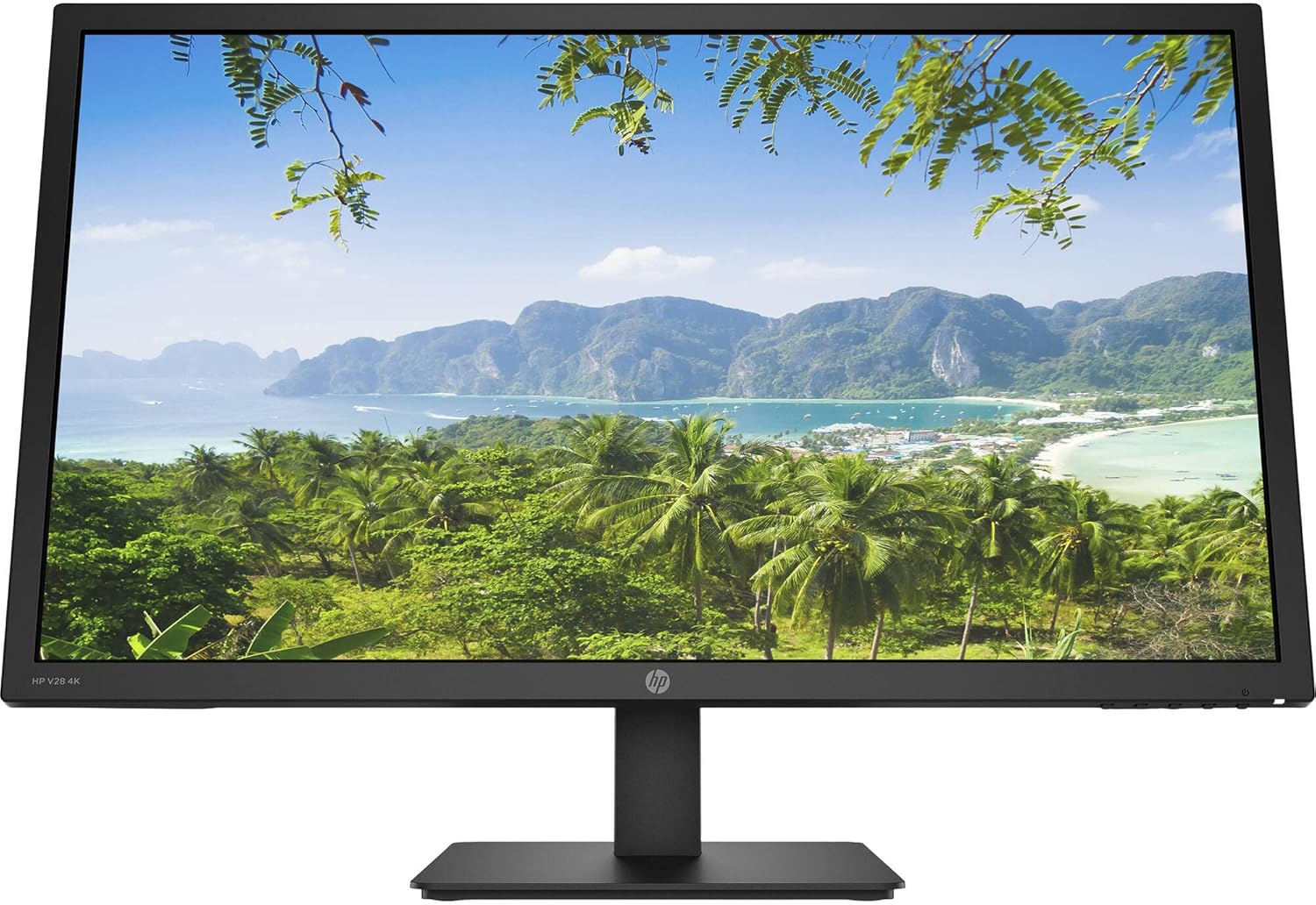 HP V28 4K Monitor - Computer Monitor with 28-inch Diagonal Display, 3840 x 2160 at 60 Hz, and 1ms Response Time - AMD Freesync Technology